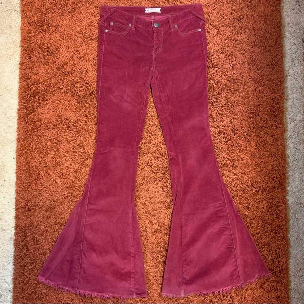 Free People corduroy super flare pants